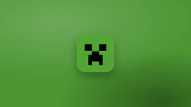 Minecraft creeper mark on a green ground